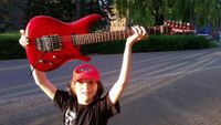 Dustin with the Ibanez JS24P-CA